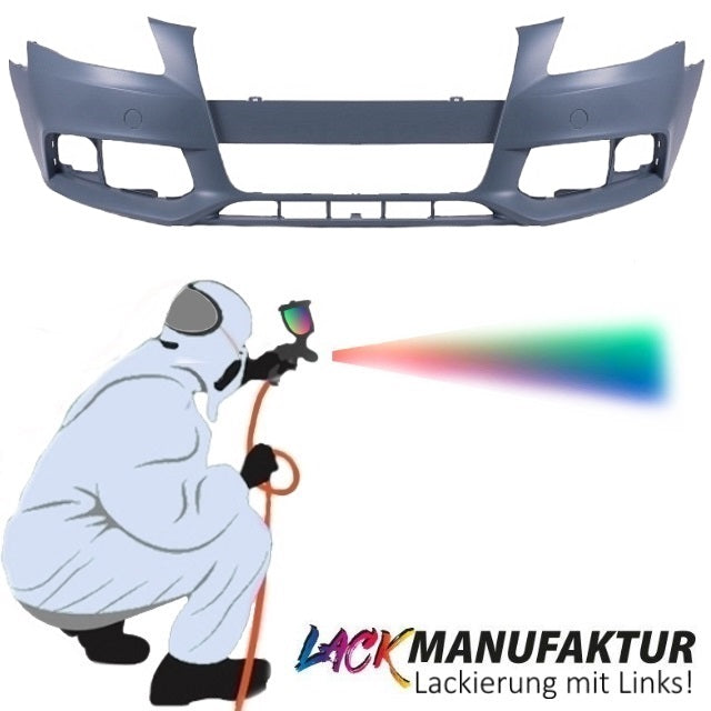 LACKIERT & NEU Audi A4 B8 Limousine Avant Stoßstange vorne + Montageset Bj 07-11