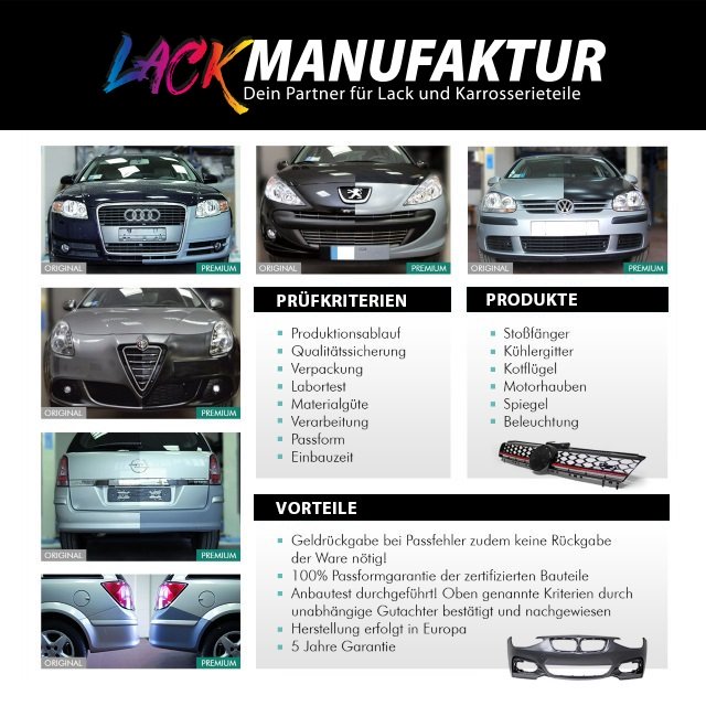 LACKIERT für VW Polo IV 9N Stoßstange vorne NSW Zertifiziert+MONTAGEKIT 01-05