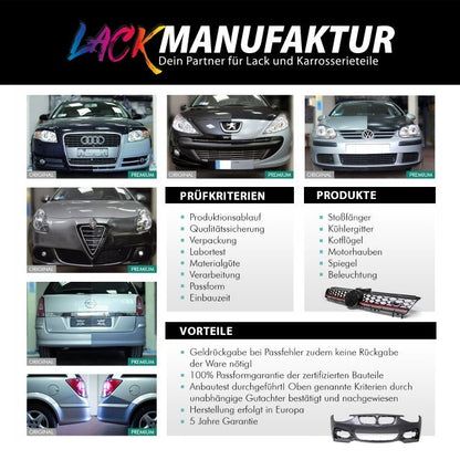 LACKIERT für VW Polo IV 9N Stoßstange vorne NSW Zertifiziert+MONTAGEKIT 01-05