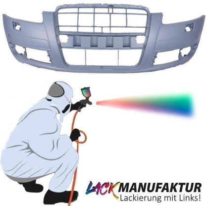 LACKIERT Audi A6 C6 4F Limo Avant Stoßstange vorne SRA/PDC +MONTAGEKIT 04-08