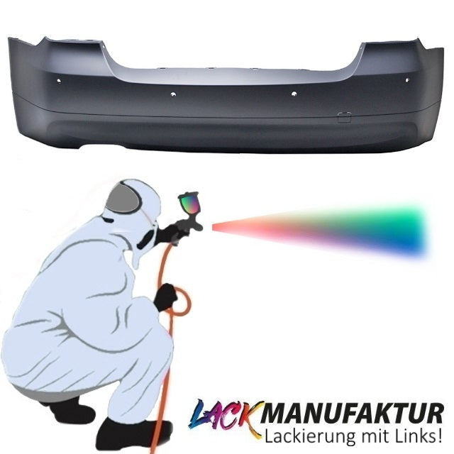 Heck Stoßstange hinten für 4x PDC LACKIERT passend für BMW E90 ab 2005-09/2008