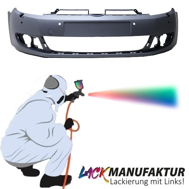 für VW Golf 6 IV Stoßstange vorne für 4x PDC +SRA 2008-2016 LACKIERT auch Cabrio