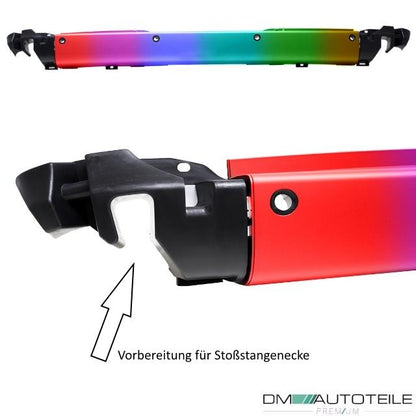 SET Mercedes Vito Viano W639 Stoßstange hinten mittig für PDC LACKIERT 03-10