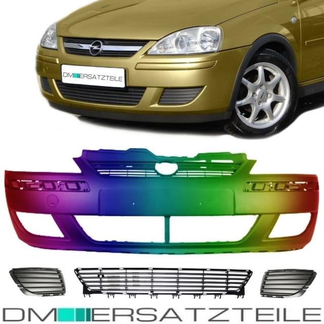Set LACKIERT Opel Corsa C Combo Stoßstange vorne Facelift 03-06 + Gitter SET