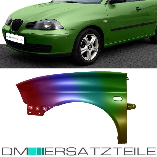 SET Seat Cordoba Ibiza 6L Kotflügel Fender Links mit Loch für Blinkleuchte 2002-2008 LACKIERT