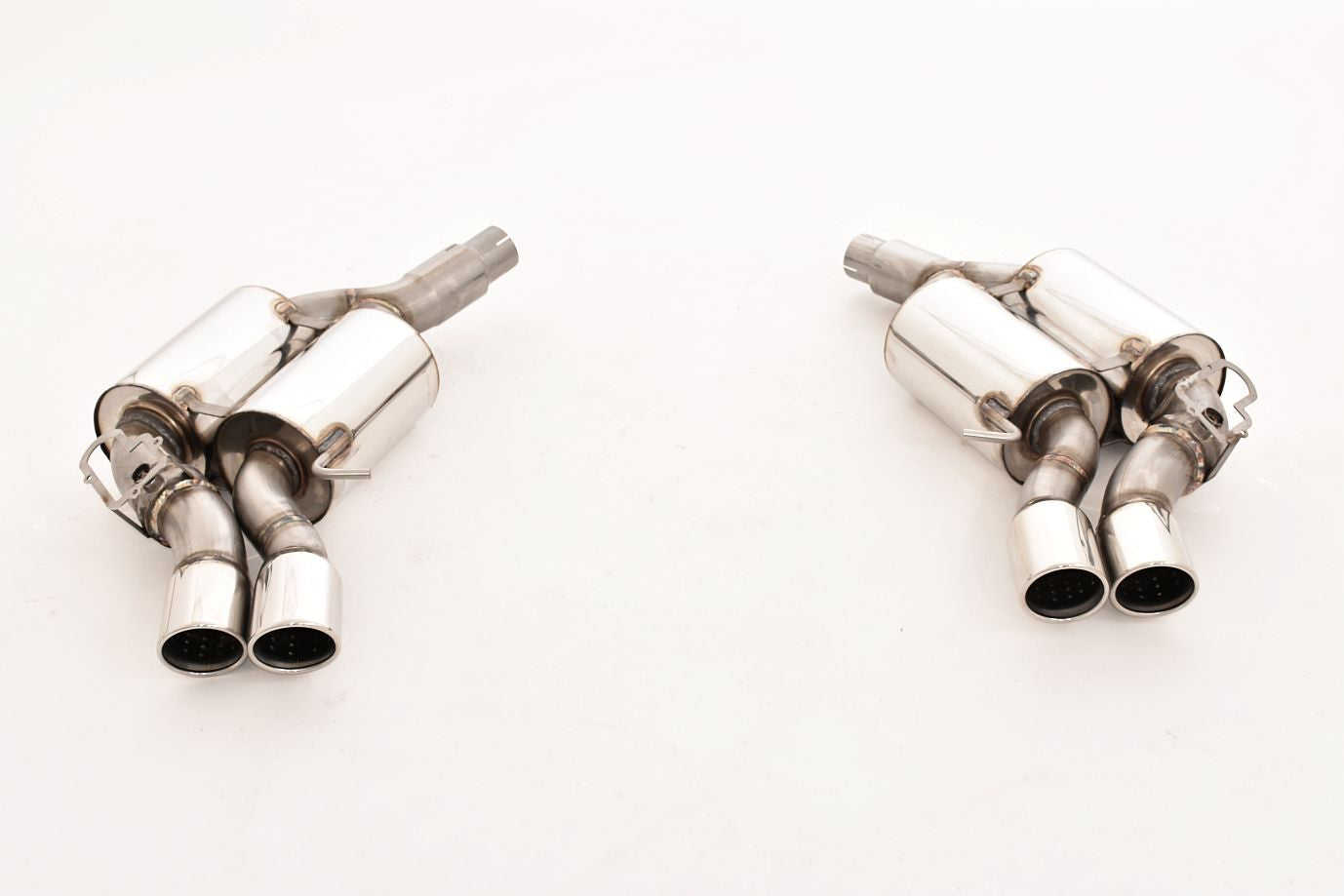 2x76mm Duplex-Sportendschalldämpfer Edelstahl