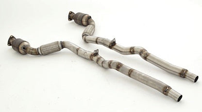 2x63.5mm Downpipe mit 200 Zellen HJS Sport-Kat. Edelstahl