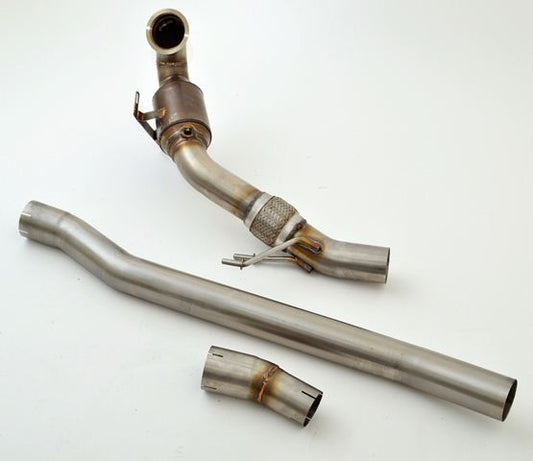 76mm Downpipe mit Sport-Kat. Edelstahl