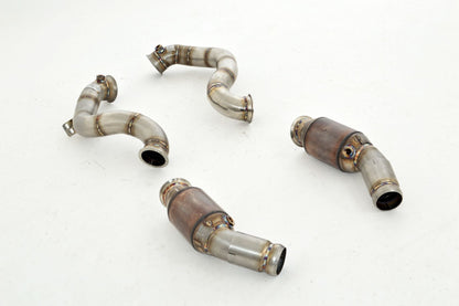 2x76mm Downpipe mit 200 Zellen HJS Sport-Kat. Mercedes S/W205 C63 / C63 S AMG