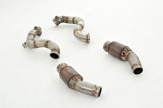 2x76mm Downpipe mit 200 Zellen HJS Sport-Kat. Mercedes S/W205 C63 / C63 S AMG