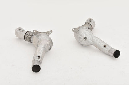 2x70mm Downpipe mit 200 Zellen HJS Sport-Kat. Edelstahl