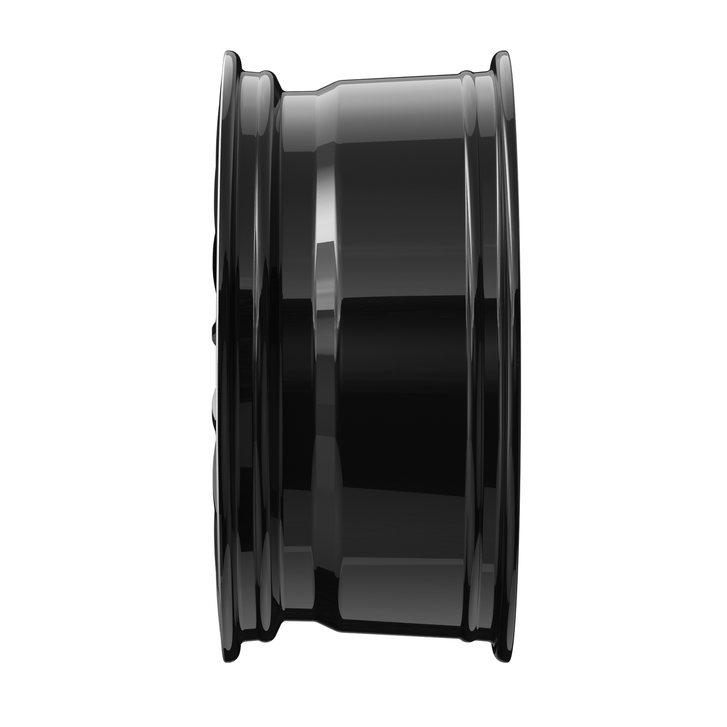 AXXION Felge AX5 Schwarz glänzend lackiert mit Hochglanzpoliertem Felgenbett