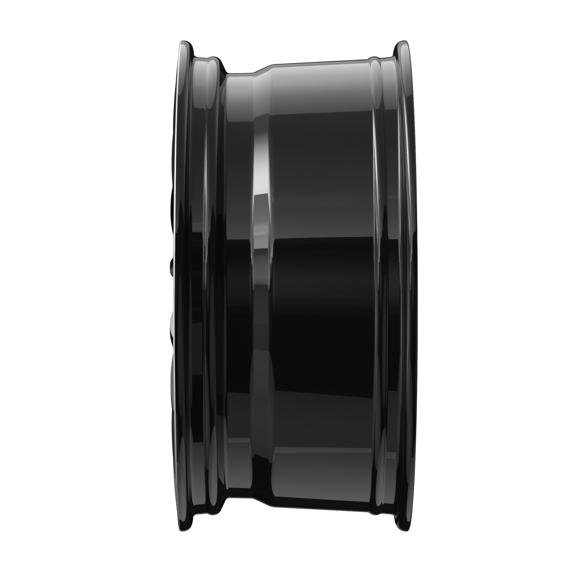 AXXION Felge AX5 Schwarz glänzend lackiert mit Hochglanzpoliertem Felgenbett