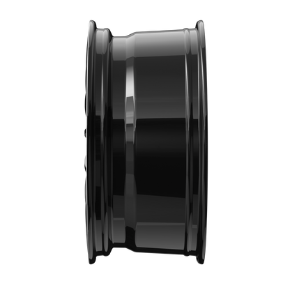 AXXION Felge AX5 Schwarz glänzend lackiert mit Hochglanzpoliertem Felgenbett