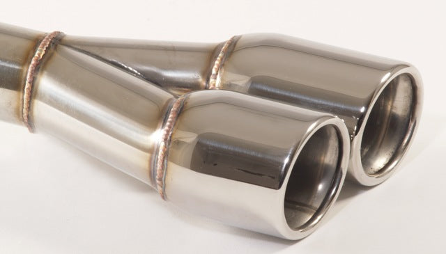 Endrohr 2x80mm rund seitlich abgeschrägt gebördelt