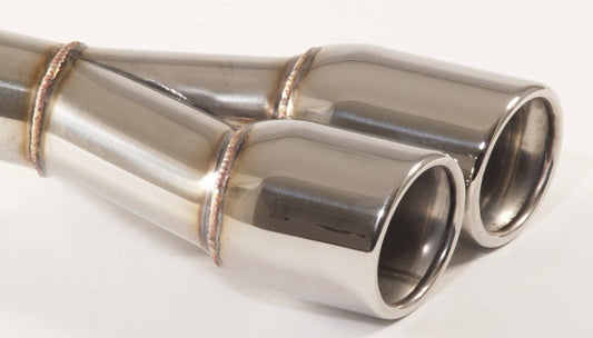 Endrohr 2x80mm rund seitlich abgeschrägt gebördelt