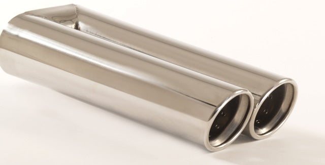 Endrohr 2x80mm rund gebördelt abgeschrägt