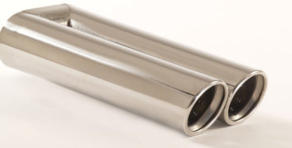 Endrohr 2x80mm rund gebördelt abgeschrägt