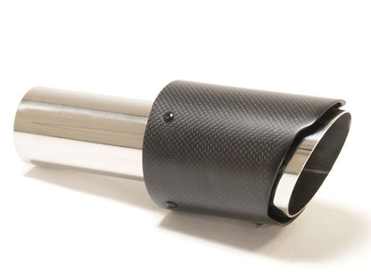 Endrohr 90mm rund Carbon scharf abgeschrägt schwarz