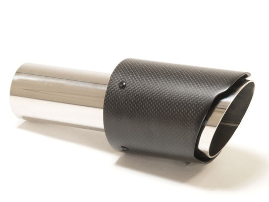 Endrohr 90mm rund Carbon scharf abgeschrägt schwarz