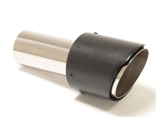 Endrohr 100mm rund Carbon scharf schwarz (Aufpreis)