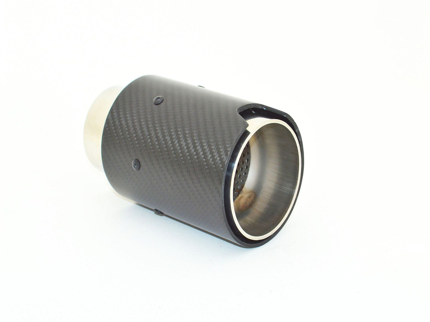 Endrohr 90mm rund Carbon schwarz
