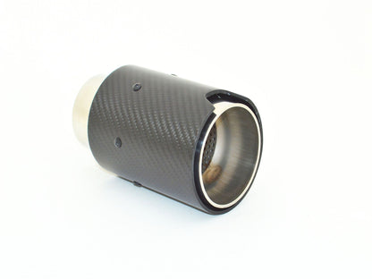Endrohr 90mm rund Carbon schwarz