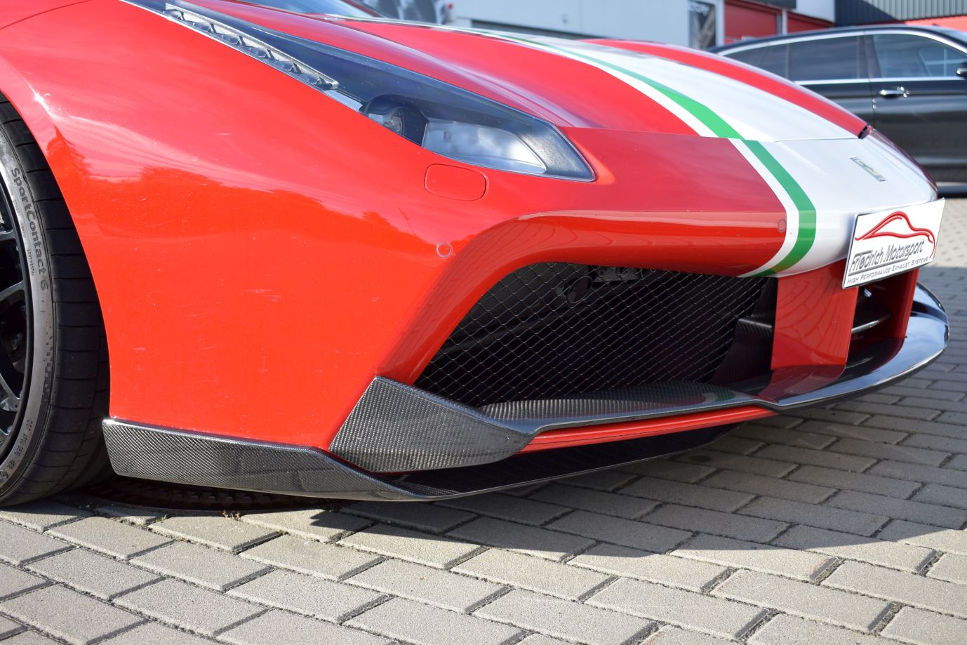 Frontflaps in Sichtcarbon Ferrari 488 GTB