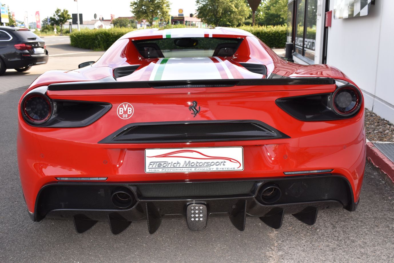 Nebellichtabdeckung in Sichtcarbon Ferrari 488 GTB