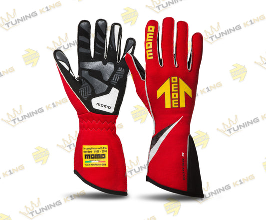 MOMO Rennfahrer- Handschuhe Corsa R Rot