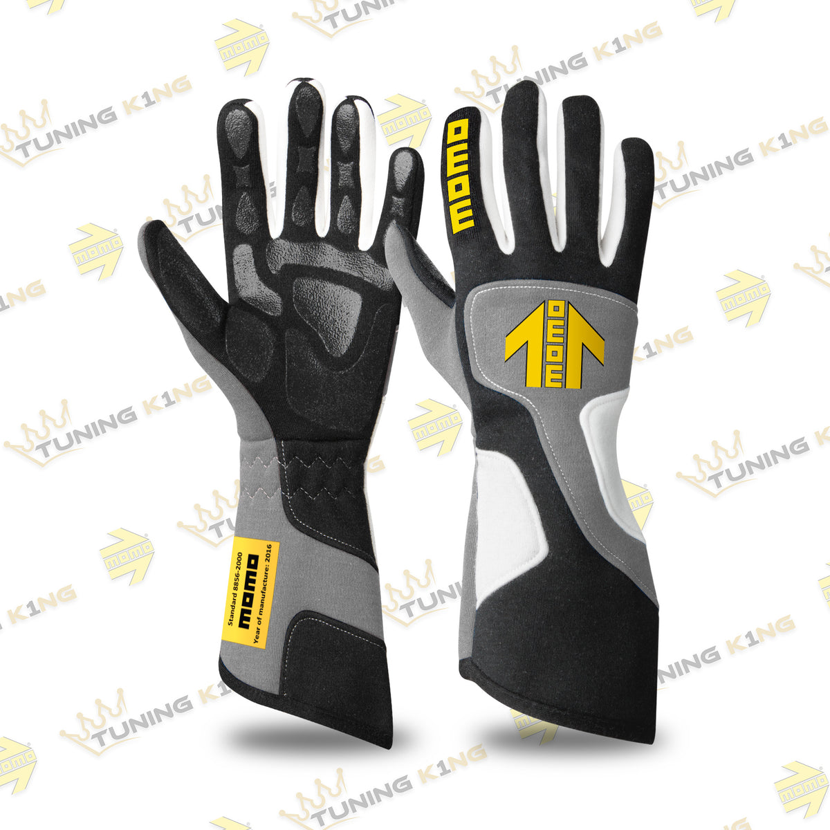 handschuhe rennfahrer MOMO Rennfahrer- Xtreme Pro Grau – Tuning King Frame Size:M 46cm Roeckl Duradero Grip Radhandschuhe Bauchnabelöl