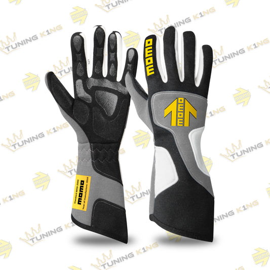 MOMO Rennfahrer- Handschuhe Xtreme Pro Grau