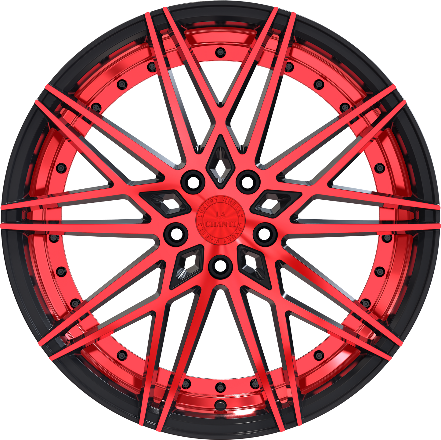 La Chanti LC-P1 Gloss Black / RED Spockes