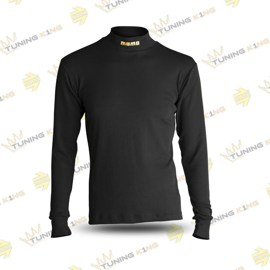 MOMO Rennfahrer- Shirt Stehkragen Comfort Tech Schwarz