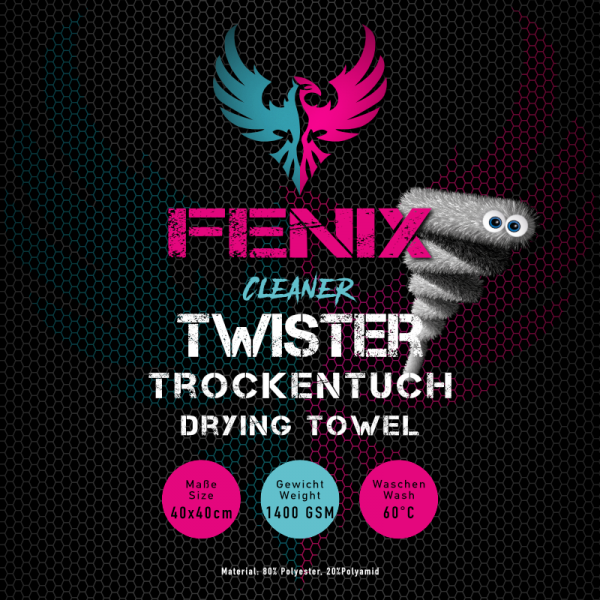 TWISTER Trockentuch 1400GSM 40cmx40cm Grau