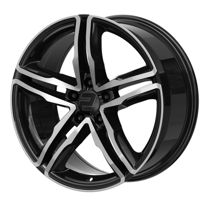 2DRV Felge WH11 Schwarz Hochglanzpoliert