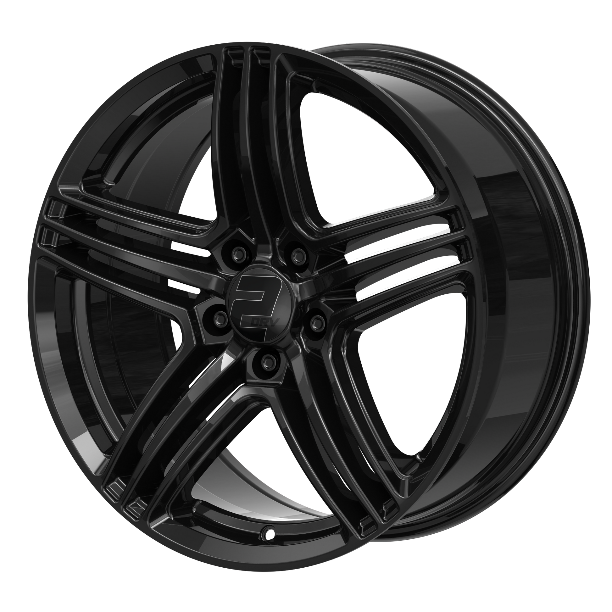 2DRV Felge WH12 Schwarz glänzend lackiert