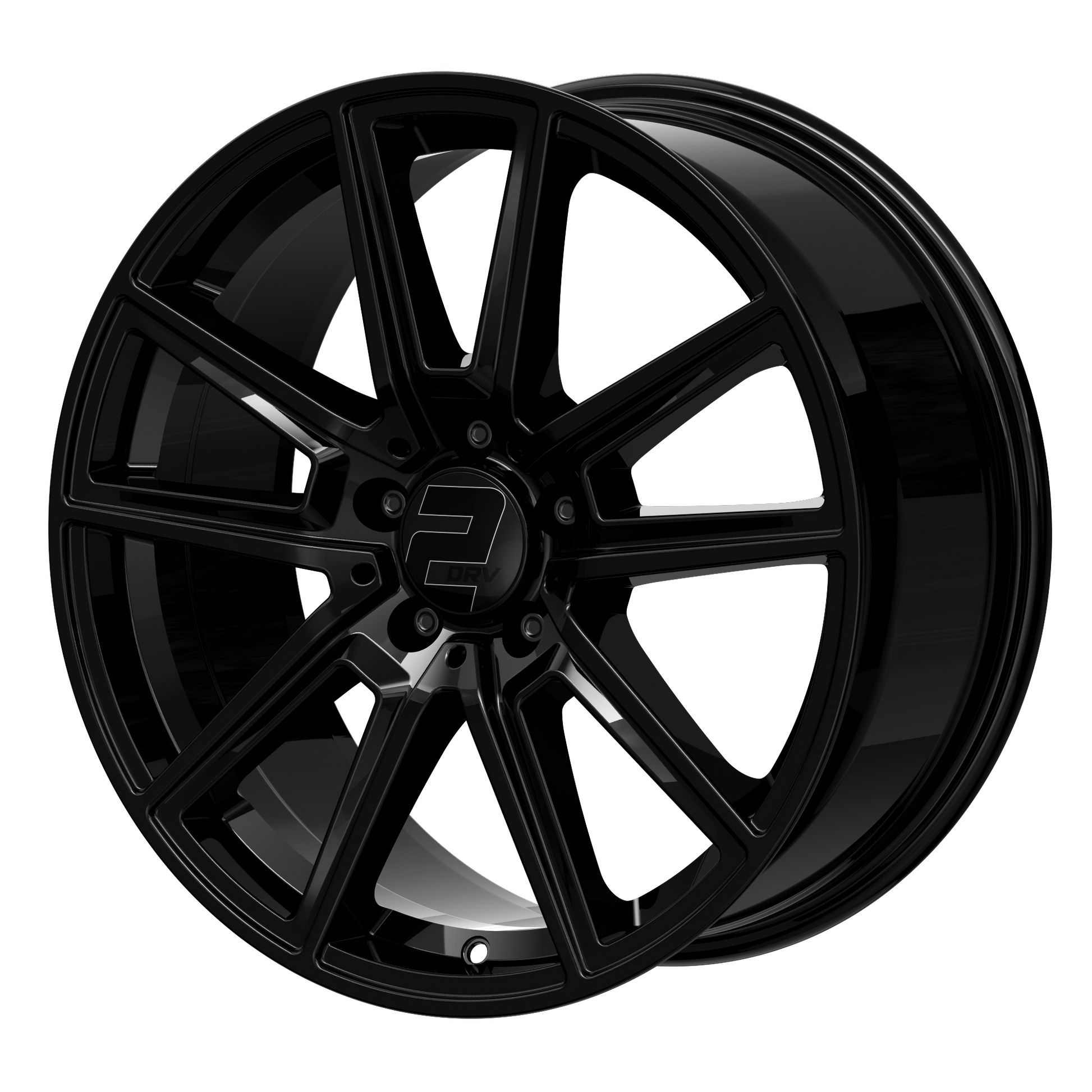 2DRV Felge WH30 Schwarz glänzend lackiert