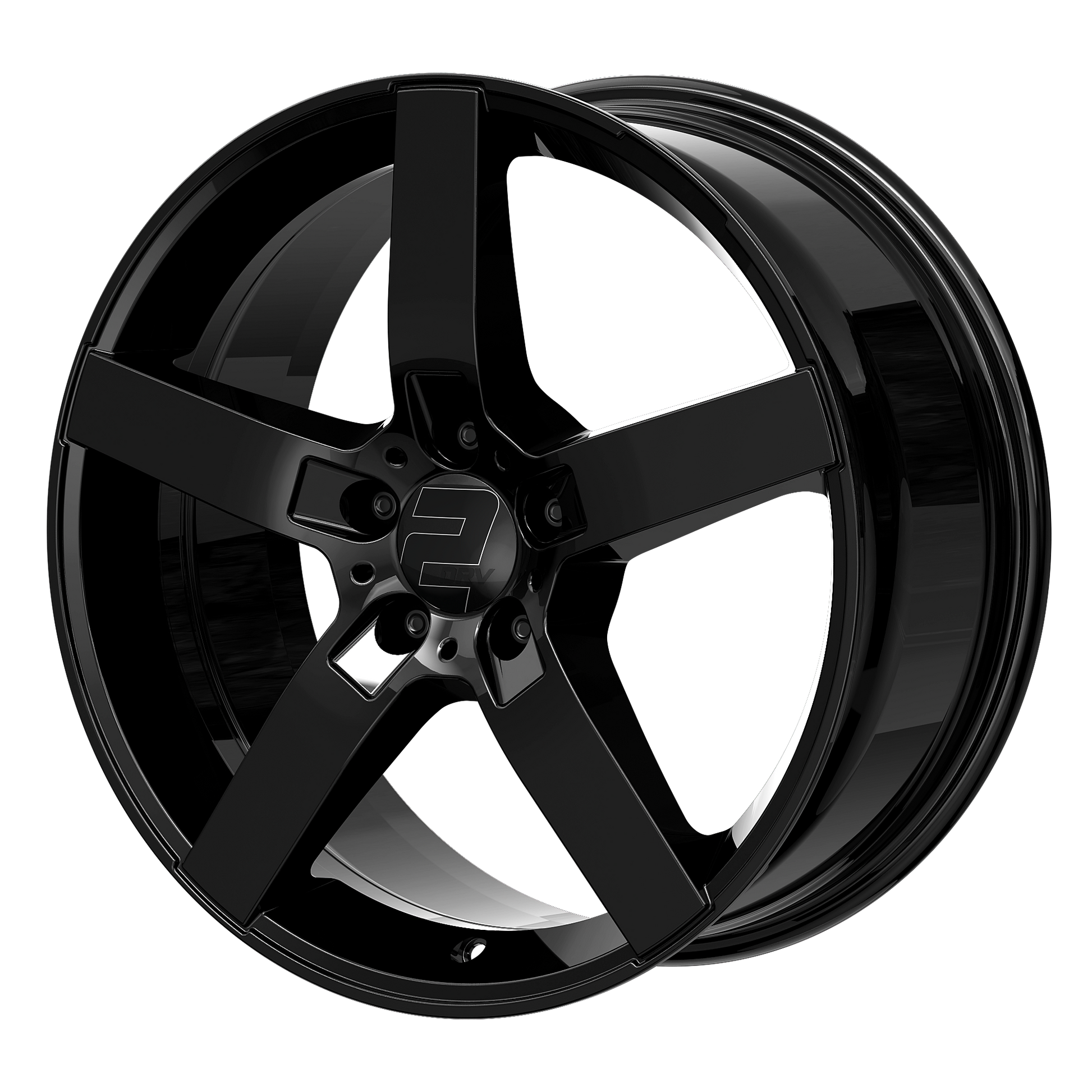 2DRV Felge WH31 Schwarz glänzend lackiert