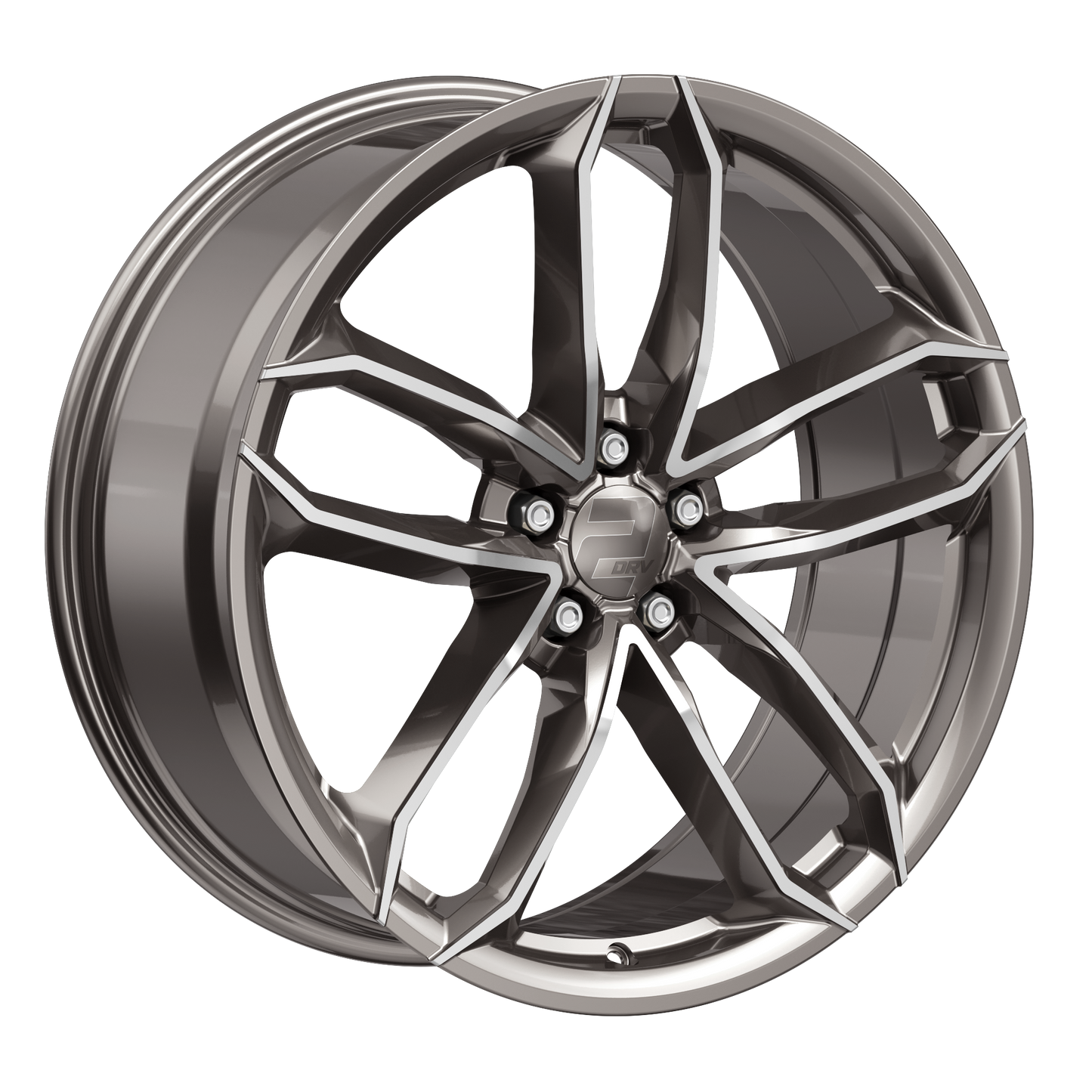 2DRV Felge WH33 Platin Grau Hochglanzpoliert