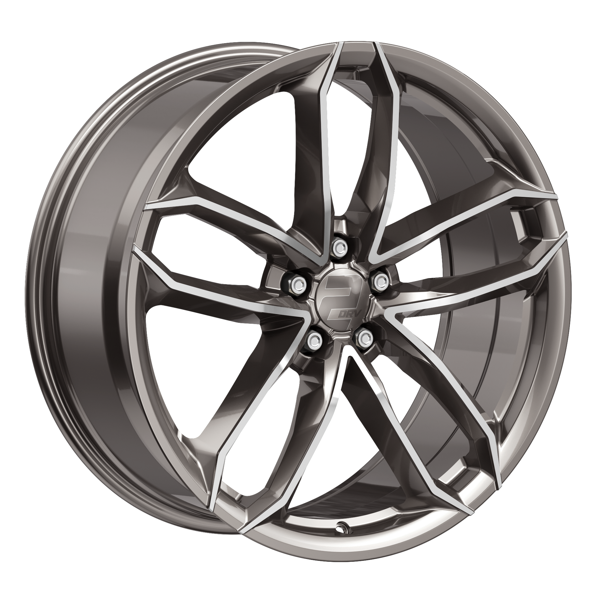 2DRV Felge WH33 Platin Grau Hochglanzpoliert