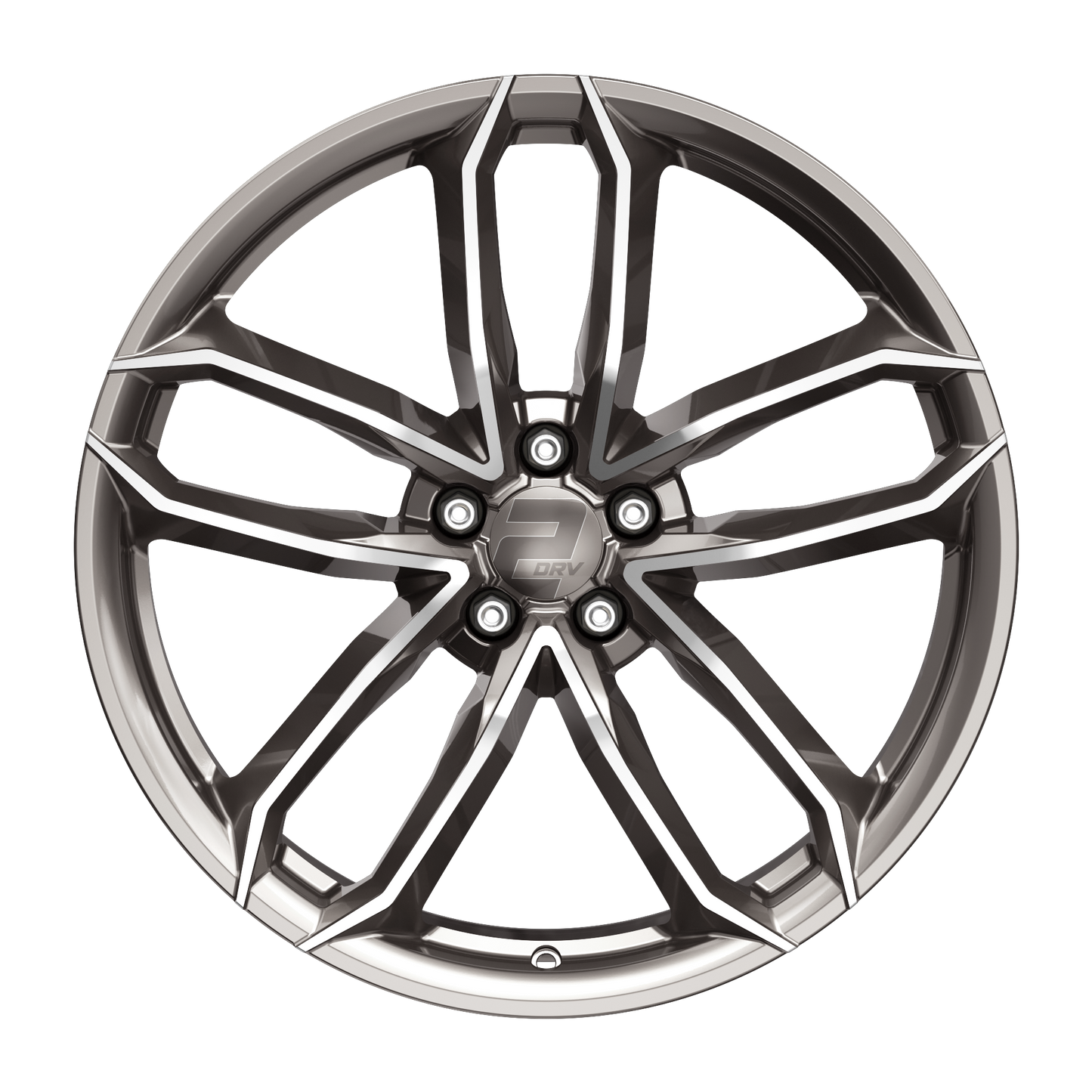 2DRV Felge WH33 Platin Grau Hochglanzpoliert