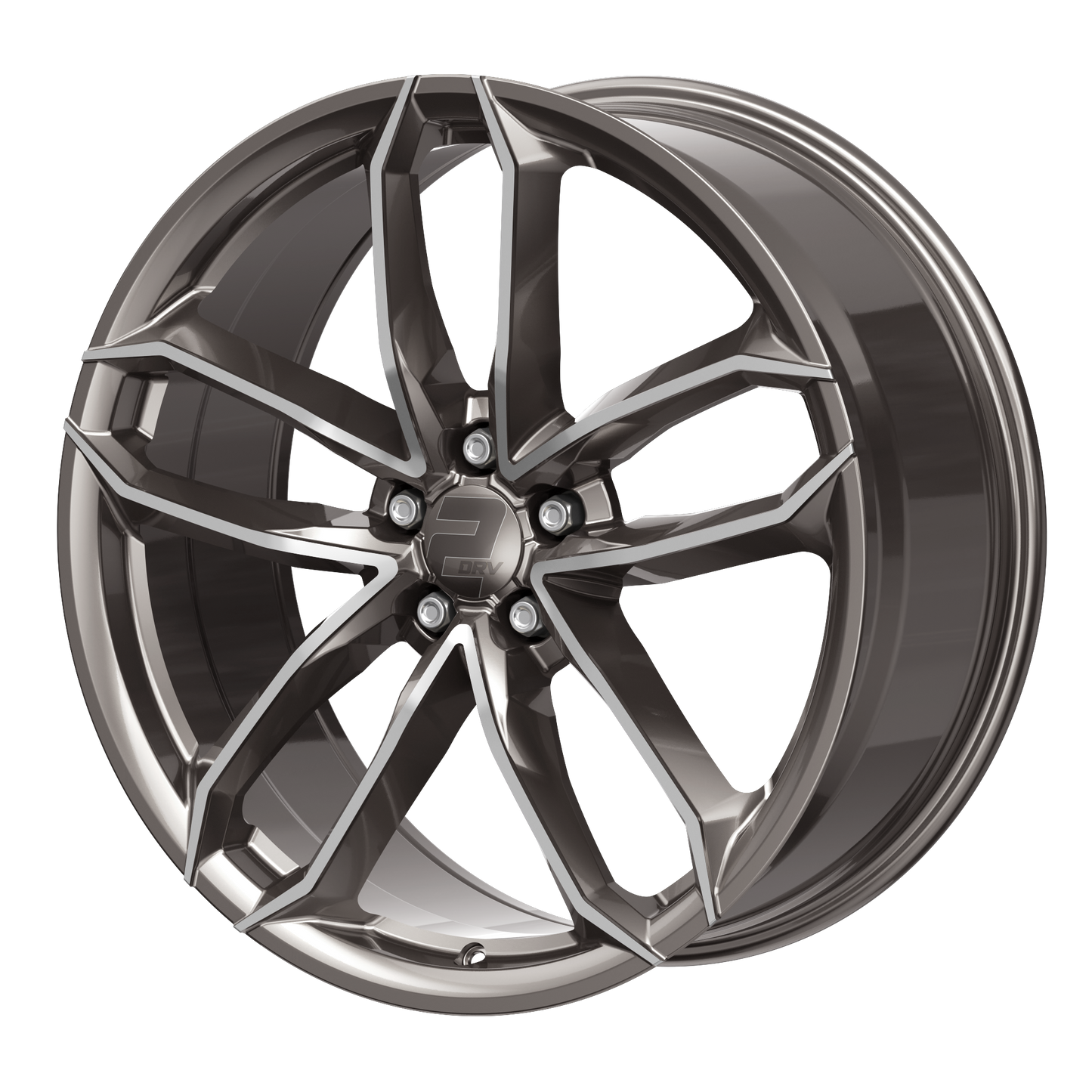 2DRV Felge WH33 Platin Grau Hochglanzpoliert