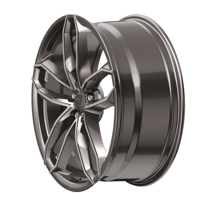 2DRV Felge WH33 Platin Grau Hochglanzpoliert