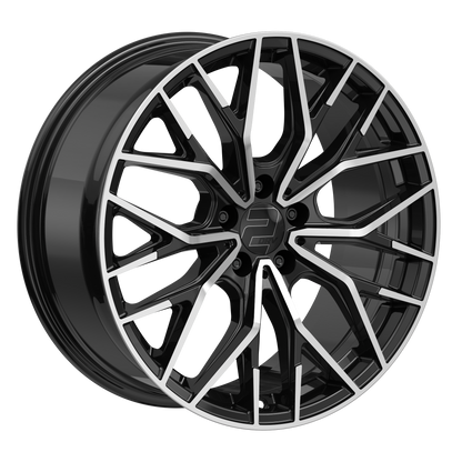 2DRV Felge WH37 Schwarz Hochglanzpoliert