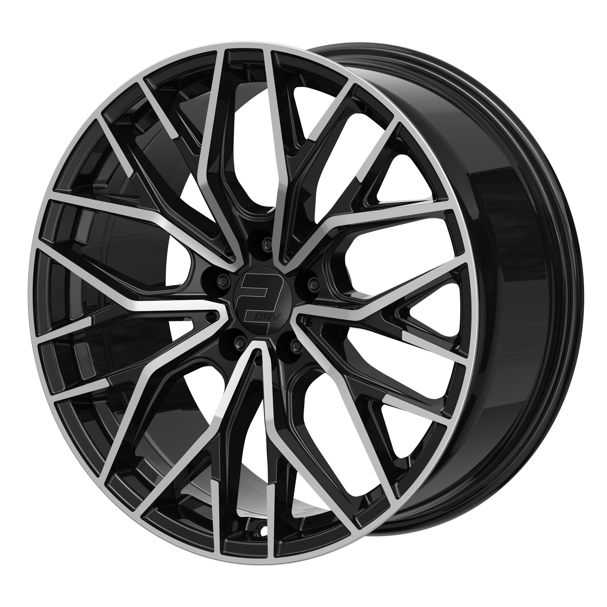 2DRV Felge WH37 Schwarz Hochglanzpoliert