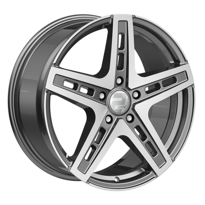 2DRV Felge WH38 Daytona Grau Hochglanzpoliert