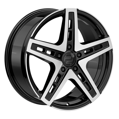 2DRV Felge WH38 Schwarz Hochglanzpoliert