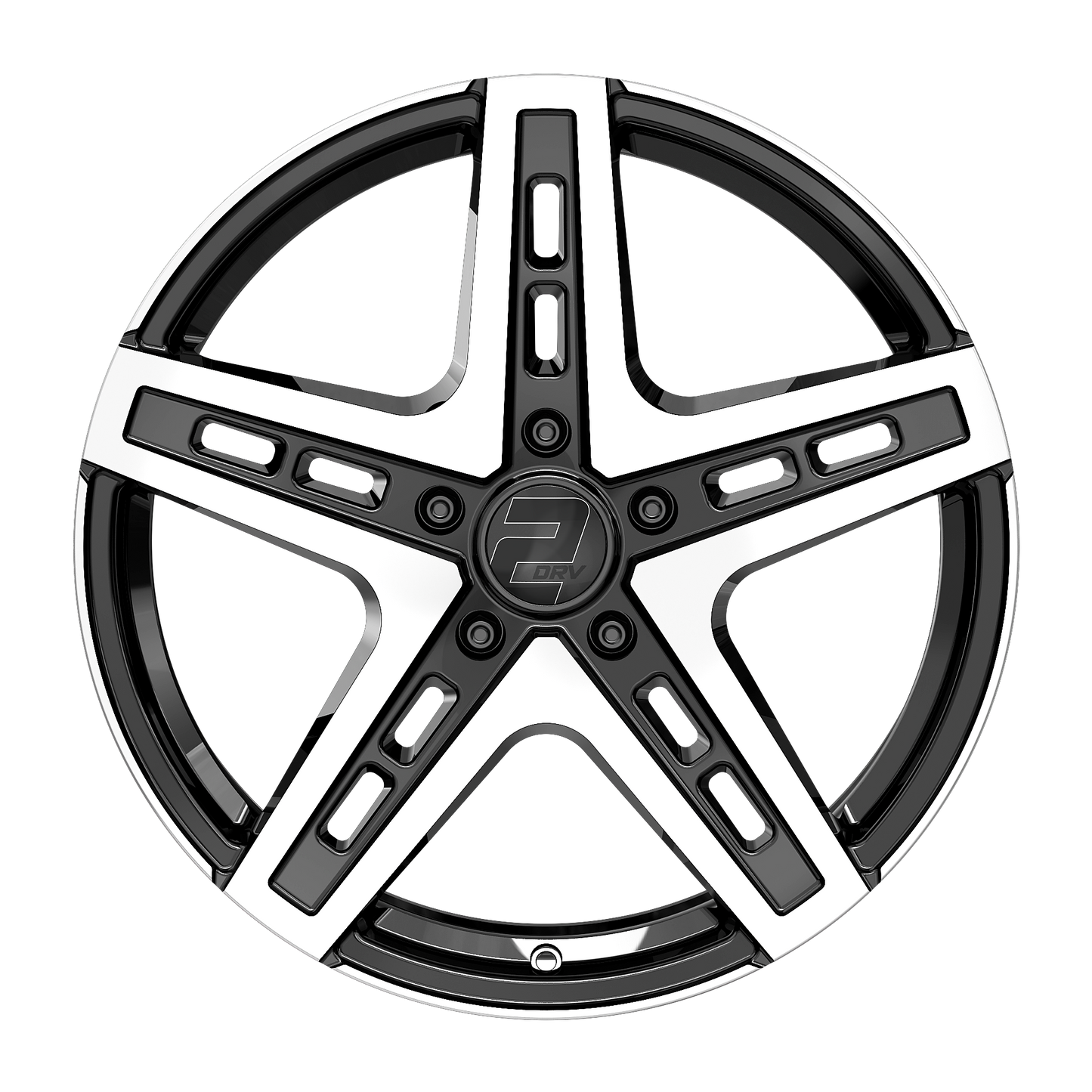 2DRV Felge WH38 Schwarz Hochglanzpoliert