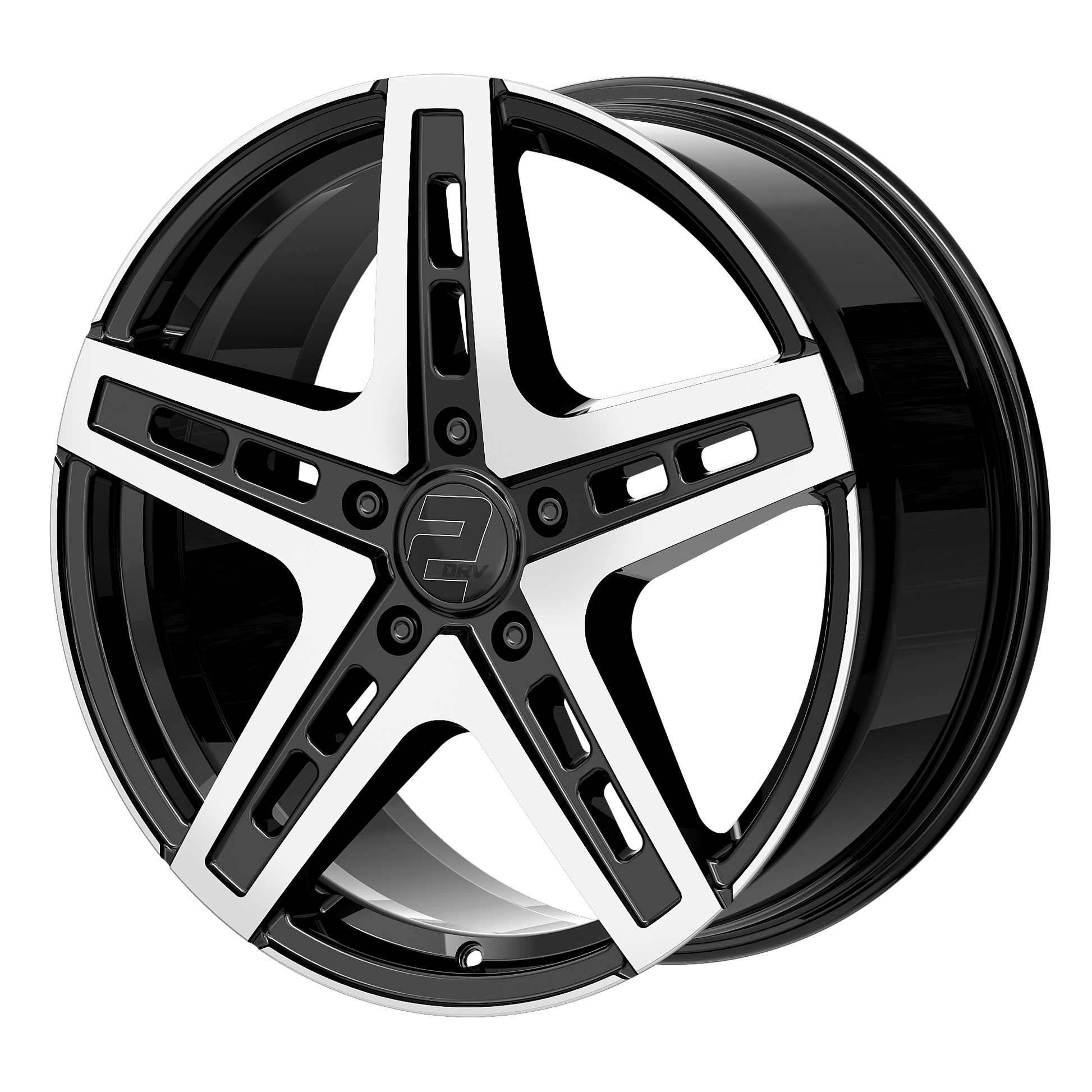 2DRV Felge WH38 Schwarz Hochglanzpoliert